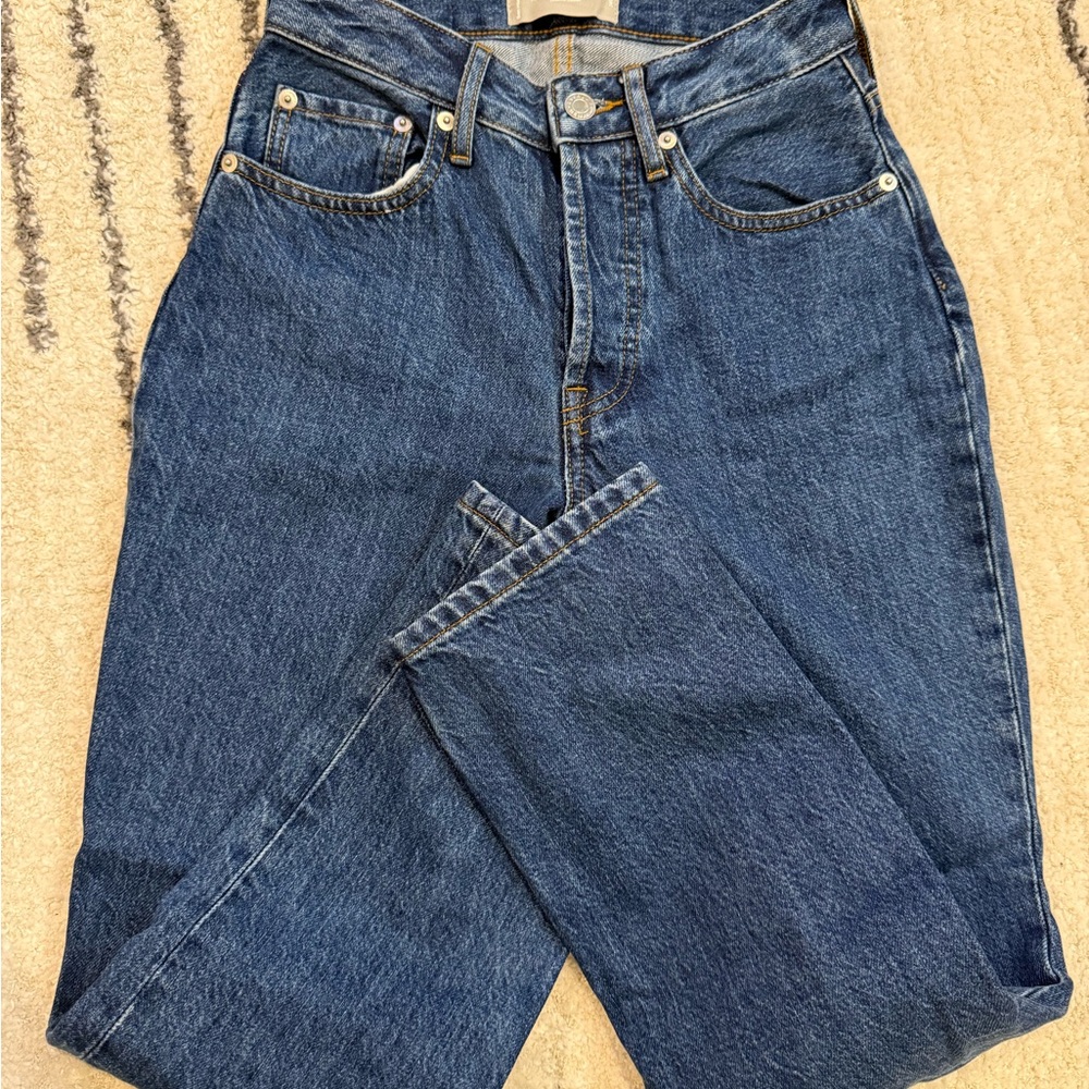 Everlane Curvy 90s Cheeky Straight Denim Jeans - Size: 24 cropped
